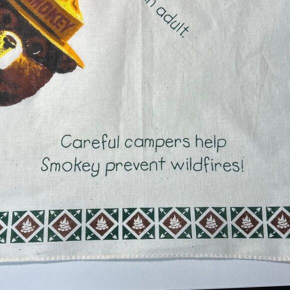 Smokey The Bear Hanker-chief Bandana Vintage Environment - Picture 5 of 5